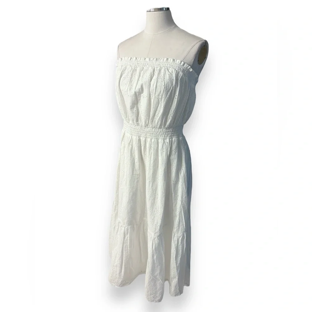 LILLY PULITZER Nikole Strapless Eyelet Midi Dress - Picture 9 of 10